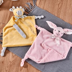 Hasenförmiges Schmusetuch für Babys, Schlafspielzeug