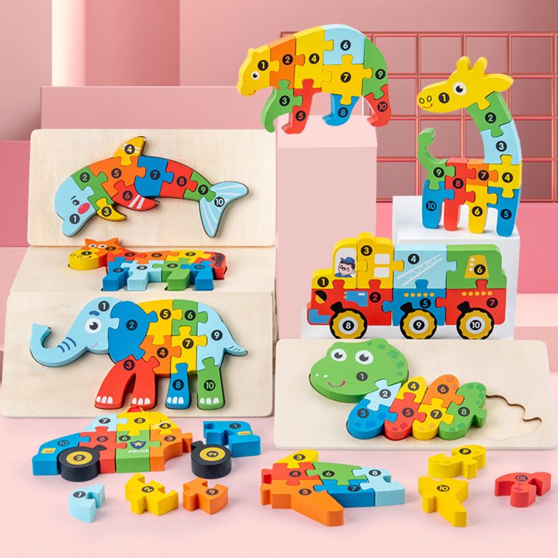 3D-Baby-Puzzle-Dinosaurierspielzeug für Kleinkinder im Alter von 2 bis 4 Jahren